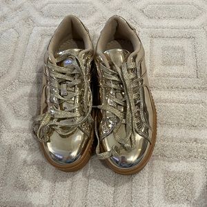 NEW gold sneakers